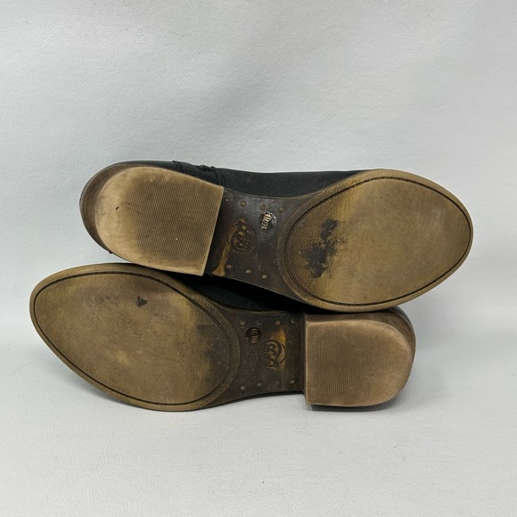 Lucky Brand Breah Booties Womens Size 9 Black Leather Double Zipper Ankle Boot - Picture 11 of 13